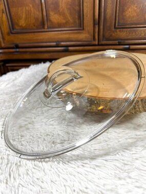 Vintage Pyrex Oval Clear Glass 11.5" Handled Baking Dish Lid Replacement Lid